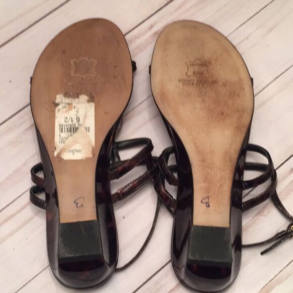 Stewart Weitzman Women’s Brown Tortious Sandals - Picture 8 of 8